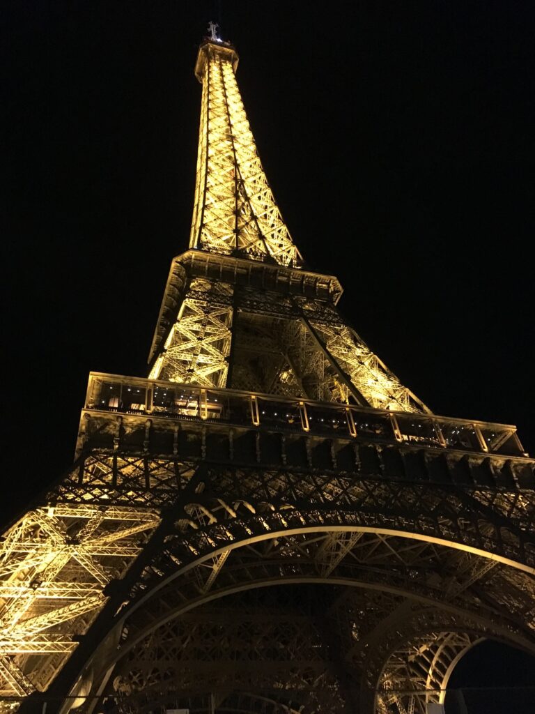 The Eiffel Tower at night